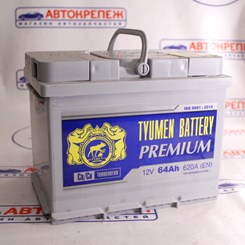 Автомобильный аккумулятор TYUMEN BATTERY PREMIUM 64R+ 242*175*190 6CT-64 620А